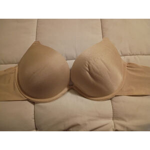 Strapless Pushup Bra sz 38C Like New Without Straps Nude Color